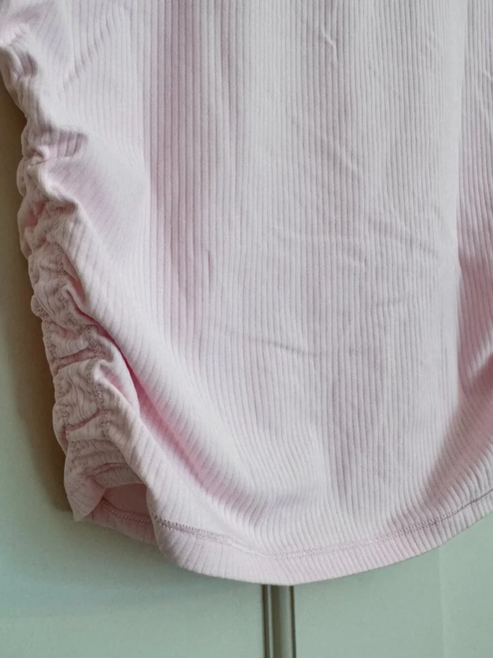 Lululemon All It Takes Ribbed Nulu Short Sleeve Ruched T Shirt Pink Size 8/10